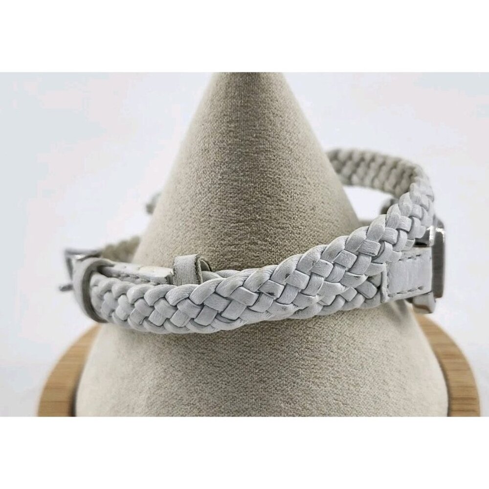 LACOSTE Stainless Steel Wristwatch White Braided‎ Genuine Leather Band Working - Picture 4 of 13